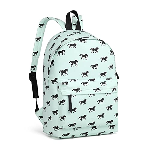 MISS LULU Horse Backpack for Women, Youth Casual Backpack Lightweight Travel bag Elementary Bag