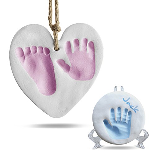 Baby Handprint and Footprint Kit Ornament Makers for Baby Girl Gifts & Baby Boy Gifts, Unique, Memory Art Personalized Baby Gifts for Baby Registry, Keepsake Box Nursery Decor