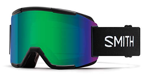 Smith Optics Squad Unisex Snow Winter Goggle- Black, Green Sol-X Mirror