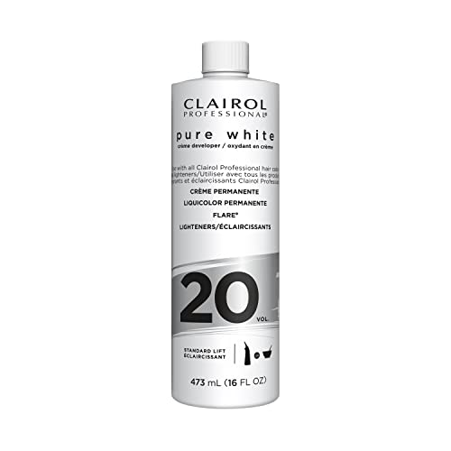 Clairol Professional Pure White 20 volume Crème Developer, 16 oz (Pack of 1)