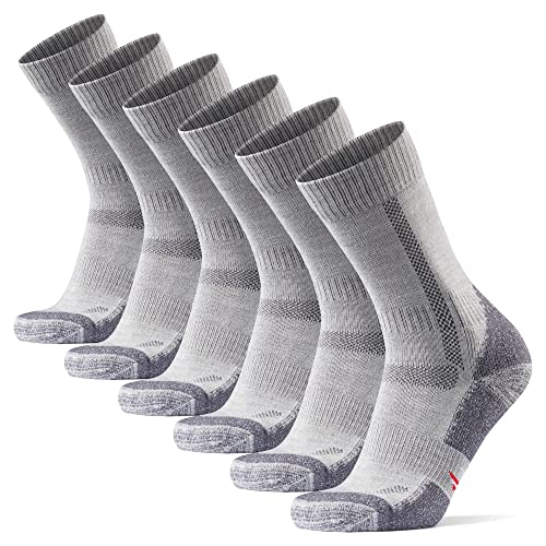 DANISH ENDURANCE Merino Wool Hiking Socks for Women, Men & Kids, 3 pack (Light Grey, US Women 5-7 // US Men 3.5-6)