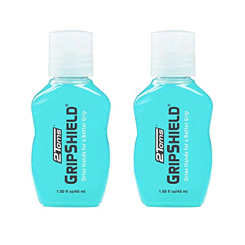 2Toms GripShield, Liquid Chalk Grip Enhancer for Sweaty Hands, Keeps Hands Dry, 1.5 Ounce, 2 Bottles