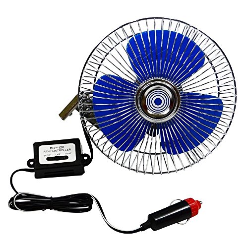 EZ Travel Collection 12 Volt 8″ Fan Mountable Vehicle & Boat Dash Fan (Mount and Hardware Included)