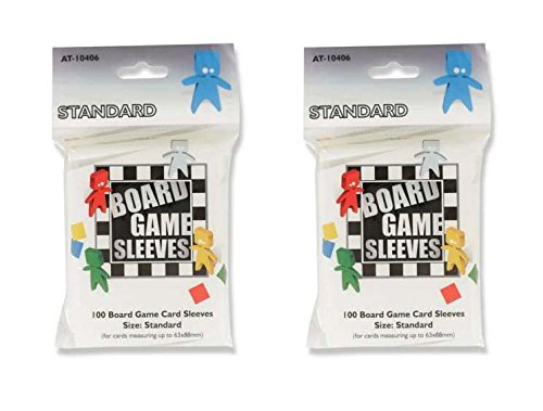 Arcane Tinmen Standard Board Game Card Sleeves – 63mm x 88mm – Bundle of 2 – 200 Sleeves Total