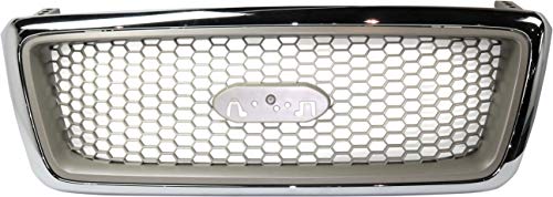 Garage-Pro Grille Assembly Compatible with 2004-2008 Ford F-150 Chrome Shell/Beige Honeycomb Insert, New Body Style