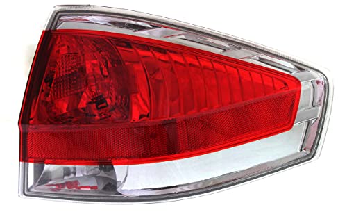 Garage-Pro Passenger Side Tail Light Compatible with 2009-2011 Ford Focus Assembly, with Chrome Insert, Sedan