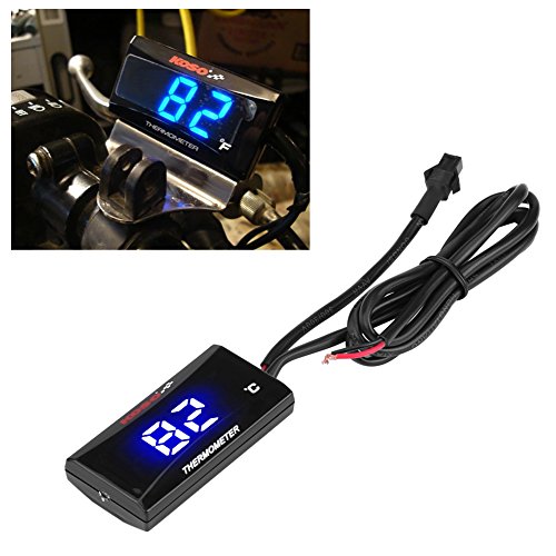Qiilu Motorcycle Digital Thermometer Quad Square Instrument Water Temperature Meter Gauge,Blue Light Digital Hygrometer Humidity Temperature Meter | The Storepaperoomates Retail Market - Fast Affordable Shopping