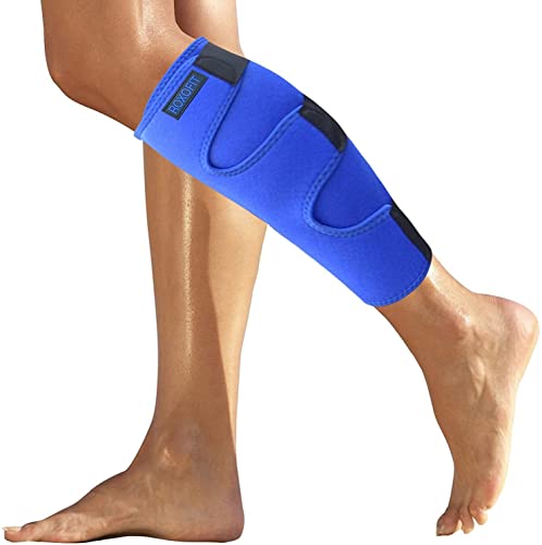 ROXOFIT Calf Brace for Torn Calf Muscle and Shin Splint Relief – Calf Compression Sleeve for Strain, Tear, Lower Leg Injury – Runners Neoprene Splints Wrap for Men and Women