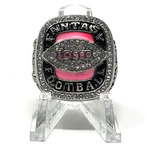 Legacy Rings Fantasy Football Loser Championship Trophy Ring with Stand Last Place Award for League Loser