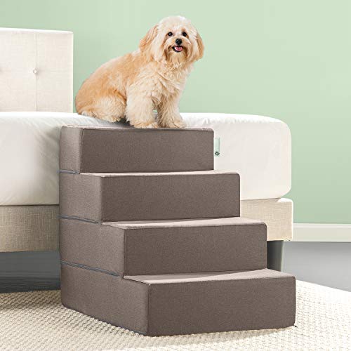 ZINUS Easy Pet Stairs / Pet Ramp / Pet Ladder, X-Large, Sand