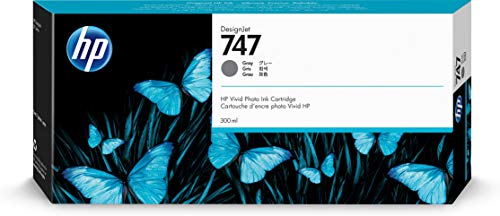 HP 747 Gray 300-ml Genuine Ink Cartridge (P2V86A) for DesignJet Z9+ Large Format Printers