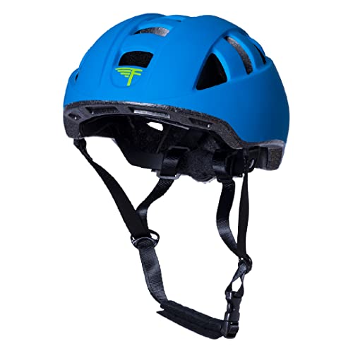 Flybar Kids Bike Helmet – Dual Certified Adjustable Dial, Skateboard Helmet, Roller Skating, Pogo, Electric Scooter, Snowboard, Youth and Toddler Helmet, Boys & Girls 3-14 (Blue,M)