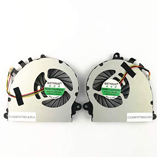 QUETTERLEE Replacement Fan for MSI GS72 GS72 6QD GS72 6QE GS72 Stealth Pro GS70 2OD GS70 2PE GS70 2QE GS70 ONC GS70 MS-1771 MS-1773 Series CPU+GPU A Pair Cooling Fan PAAD06015SL N184 N197 Fan