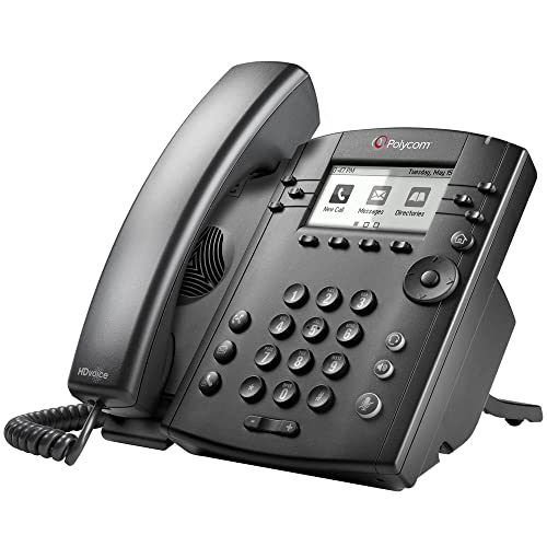 Polycom VVX 311 Corded Business Media Phone System – 6 Line PoE – 2200-48350-025 – Replaces VVX 310 (Renewed)