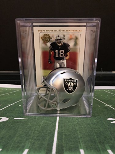 Oakland Raiders NFL Helmet Shadowbox w/Randy Moss card