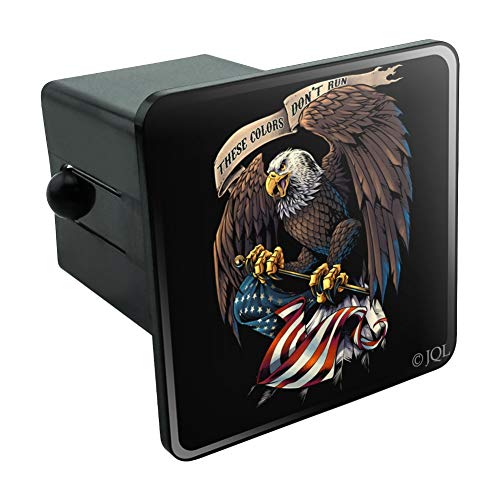 These Colors Don’t Run Patriotic Eagle USA American Flag Tow Trailer Hitch Cover Plug Insert