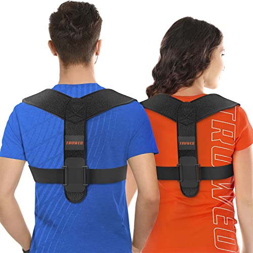 TRUWEO Posture Corrector For Men And Women – Adjustable Upper Back Brace For Clavicle To Support Neck, Back and Shoulder (Universal Fit, U.S. Design Patent)