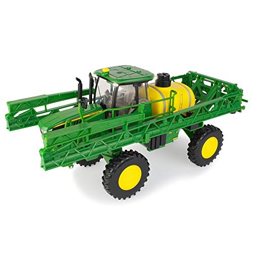 John Deere Tomy Big Farm Lights & Sounds JD R4023 Sprayer, Green, Yellow (1:16 Scale),Unisex Children