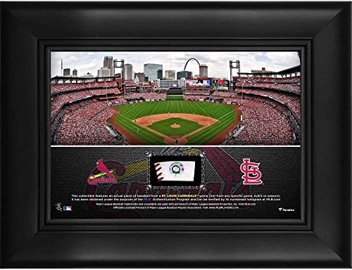 St. Louis Cardinals Framed 5″ x 7″ Stadium Collage with a Piece of Game-Used Baseball – MLB Team Plaques and Collages
