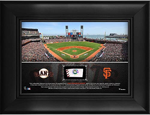 San Francisco Giants Framed 5″ x 7″ Stadium Collage with a Piece of Game-Used Baseball – MLB Team Plaques and Collages