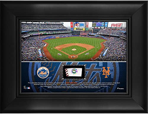 New York Mets Framed 5″ x 7″ Stadium Collage with a Piece of Game-Used Baseball – MLB Team Plaques and Collages