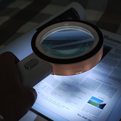 Magnifying Glass 30X, Large Magnifier with Light, LED Illuminated & Handheld, Premium High Power Magnify Glass for Reading Books, Seniors, Macular Degeneration, Stamps | The Storepaperoomates Retail Market - Fast Affordable Shopping