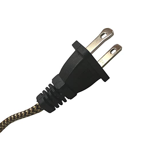 Royal Designs Lamp Cord Molded Plug with Rotary Dimmer Switch, Stripped Ends Ready for Wiring, 8 ft Long, Black/Gold, SPT-1 UL Listed, | The Storepaperoomates Retail Market - Fast Affordable Shopping