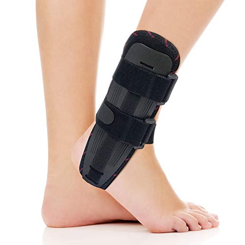 ORTONYX Ankle Stabilizer Brace Stabilizing Stirrup Splint – One Size Fits Most – Black