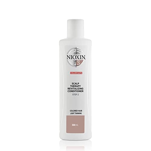 Nioxin System 3 Scalp Therapy Conditioner with Peppermint Oil, Treats Dry Scalp, Provides Moisture Control & Balance, For Color Treated Hair with Light Thinning, 10.1 fl oz