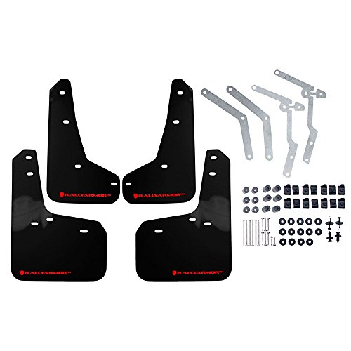 Rally Armor Mud Flap Black With Red Logo Set 2013-2018 Focus ST and 2016-2018 Focus RS