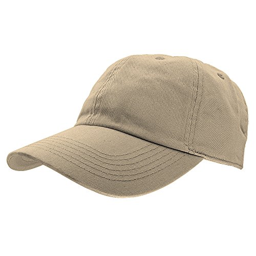 Gelante Baseball Caps Dad Hats 100% Cotton Polo Style Plain Blank Adjustable Size. 1804-Khaki-1PC