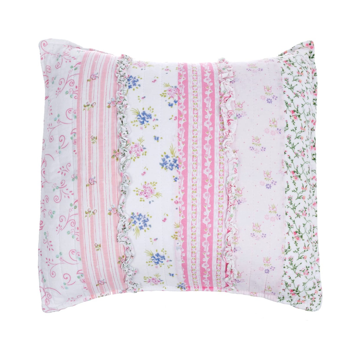 Cozy Line Home Fashions Pink Rose Romantic Ruffle Floral Flower Decor Pillow (Pink Lace, Decor Pillow – 1pc) | The Storepaperoomates Retail Market - Fast Affordable Shopping
