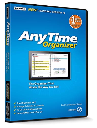 Individual Software AnyTime Organizer Standard 16 – Organize Your Calendar, To-Do’s and Contacts!