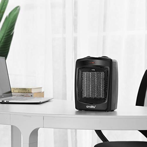 andily Space Heater Electric Heater for Home and Office Ceramic Small Heater with Thermostat, 750W/1500W | The Storepaperoomates Retail Market - Fast Affordable Shopping