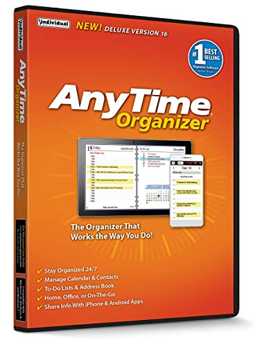 AnyTime Organizer Deluxe 16 – Organize Your Calendar, To-Do’s and Contacts!
