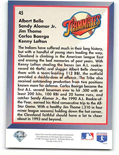 1993 Upper Deck #45 Albert Belle/Sandy Alomar Jr./Jim Thome/Carlos Baerga/Kenny Lofton NM-MT Indians Baseball | The Storepaperoomates Retail Market - Fast Affordable Shopping