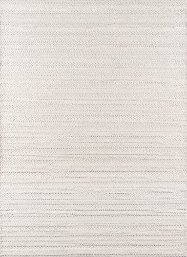 Momeni Andes Wool and Viscose Area Rug, 7’9″ X 9’9″, Ivory