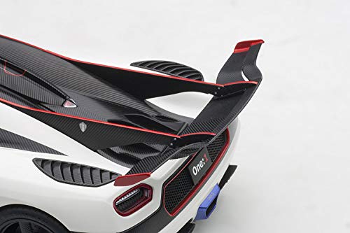 AUTOart Koenigsegg One: 1 Pebble White and Carbon Black with Red Accents 1/18 Model Car 79016 | The Storepaperoomates Retail Market - Fast Affordable Shopping