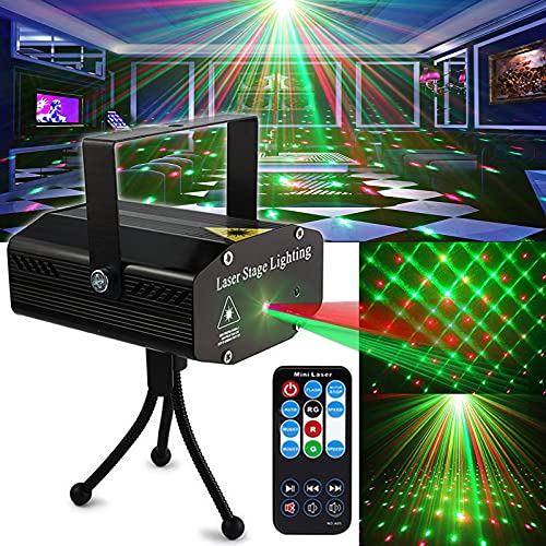 Party Lights,Disco DJ Lights Rave Stage Lighting Projector Effect Sound Activated Flash Strobe Light with Remote Control for Parties Home Show Bar Club Birthday KTV DJ Pub Karaoke Christmas Holiday