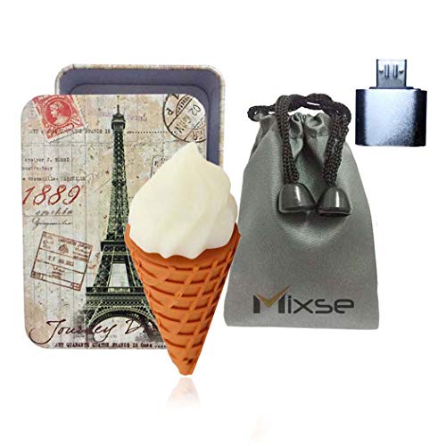 Mixse USB 2.0 Flash Drive Memory Stick Cartoon Pen Thumb Drives Jump Drive Sticks Food Shape Ice-Creams Cone 32GB