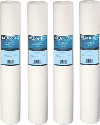 20″ x 2.5″ Sediment Water Filter ( 4 ) 5 Micron Whole House Cartridges