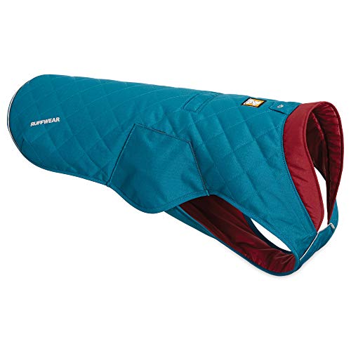 RUFFWEAR, Stumptown Insulated, Reflective Cold Weather Jacket for Dogs, Metolius Blue, X-Small
