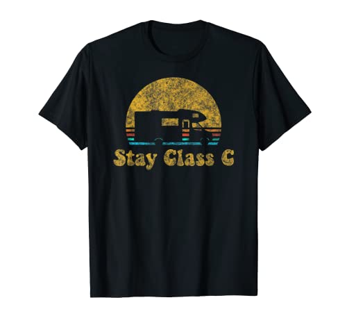 Retro Sunset RV Stay Class C Camping Camper Gift T-Shirt | The Storepaperoomates Retail Market - Fast Affordable Shopping