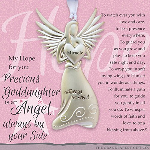 Beautiful Angel Ornament – Gift for Goddaughter for Baptism, Confirmation with Heartwarming Sentiment (Goddaughter)