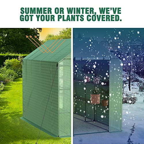 Sundale Outdoor Green House Kits to Build for Outside Winter,97 x 56 x 77 Inch Walk in Pop Up Greenhouses with Shelves,Indoor Outdoor Portable Zipper Greenhouse Tall with Roll Up Doors & Cover | The Storepaperoomates Retail Market - Fast Affordable Shopping