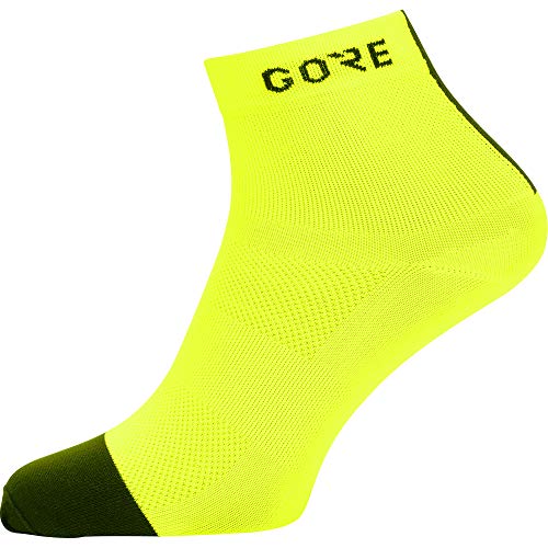 GORE WEAR Unisex M Light Mid Socks, neon Yellow/Black, 10.5-12