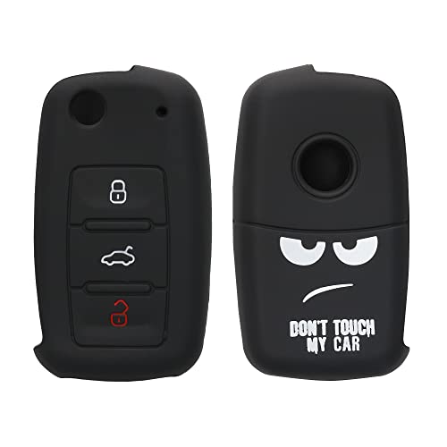 kwmobile Silicone Key Fob Cover Compatible with VW Skoda SEAT 3 Button Car Key