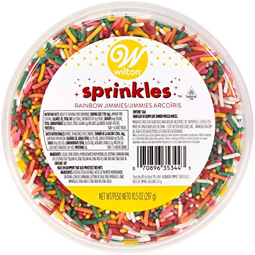 Wilton Jimmies Sprinkles 10.5oz Tub-Rainbow