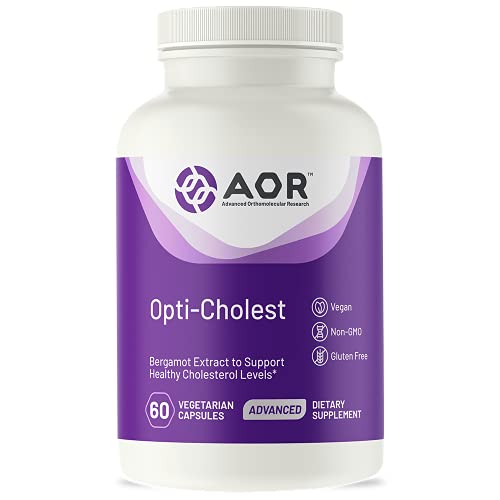 AOR, Opti-Cholest, Natural Bergamot Supplement for the Maintenance of Healthy Cholesterol and Heart Health, Vegan, 60 capsules (30 servings)