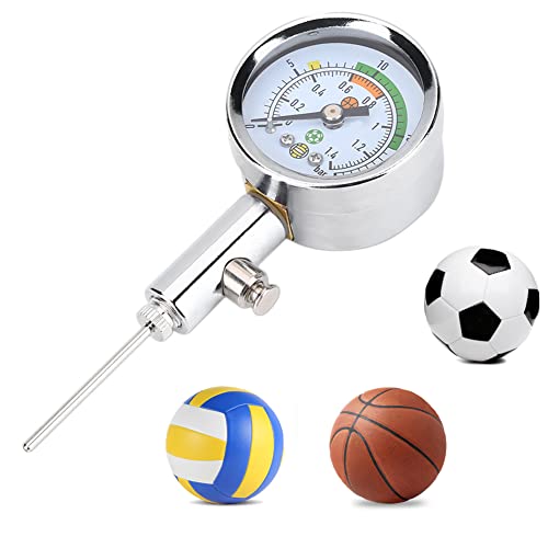 Dioche Ball Pressure Gauge, Mini Utility Air Pressure Gauge Barometer Tool for Basketball Football Volleyball